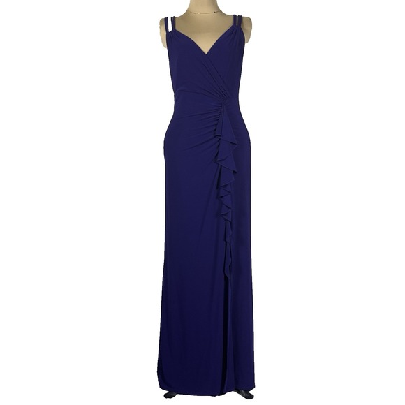 Dresses & Skirts - 90s BA Nites Vintage Purple Ruffle Front Formal Evening Gown Dress Sz 8 USA Hoco